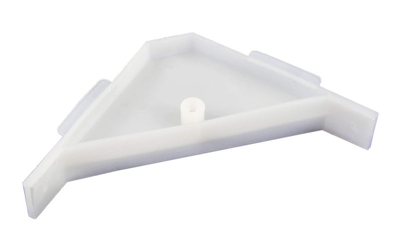 Berta (40 Pieces) 90 Degree Cabinet Triangle Bracket, Plastic White Corner Support Braces - Image 1